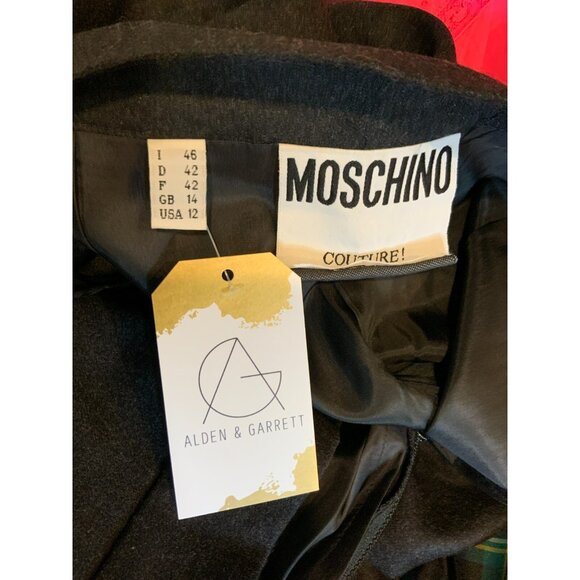 Moschino Couture Gray Wool Midi Pencil Skirt, Size 12 (US), 46 (IT) - Picture 7 of 7
